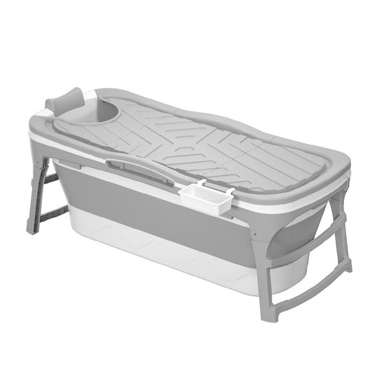 Vikbar badbalja för vuxna XL - 143cm - grå - utan fotmassage