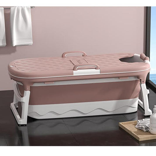 Vikbar badbalja för vuxna med fotmassage - rosa - 138 cm